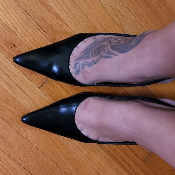 RALPH LAUREN leather and suede kitten heels - Picture 13 of 14